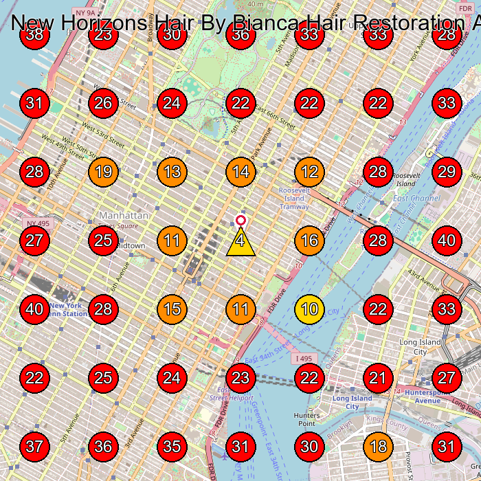 New Horizons Hair By Bianca Hair Restoration And Salon GeoGrid visibility map for Hair Salon in New York